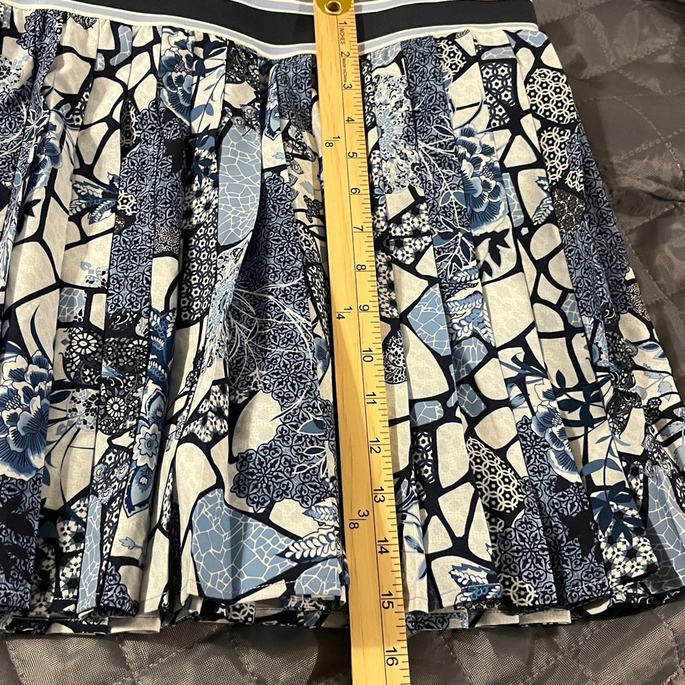 New Johnny Was Bee Active Pleated Tennis Skort Skirt Active Blue Moonlight Glass - Picture 13 of 14